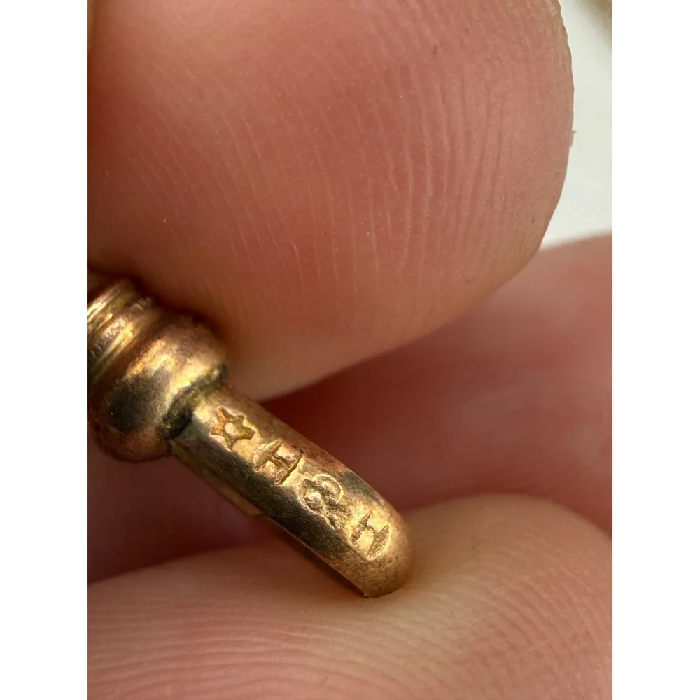 Vintage H&H Gold Filled Watch Chain Gold Tone Fancy Slider  48